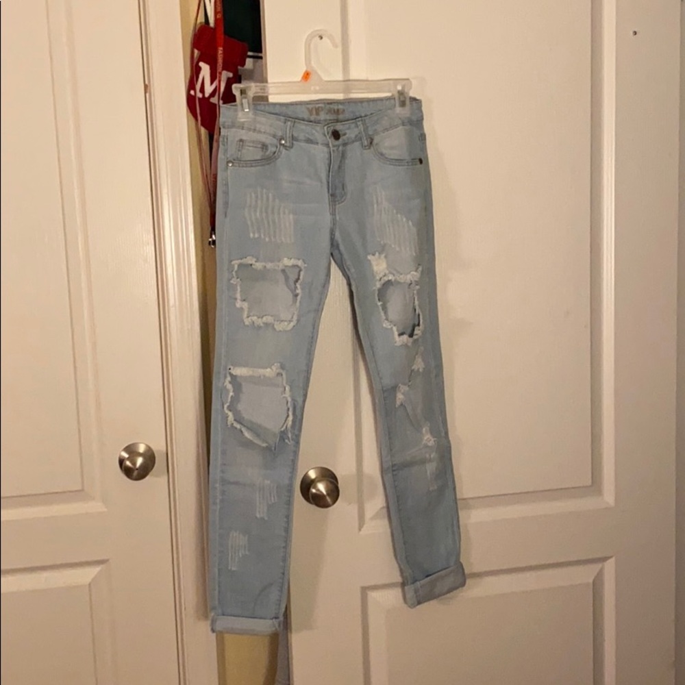 Light Blue distressed Jeans